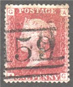 Great Britain Scott 33 Used Plate 121 - AG